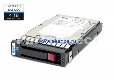 695507-004 Жесткий диск HP G8-G10 4-TB 6G 7.2K 3.5 SAS SC