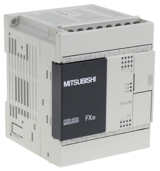 ПЛК: Центральные процессоры FX3S-20MR-ES Mitsubishi FX3S PLC CPU, Ethernet, ModBus Networking, 4000 Steps Program Capacity, 12 Inputs, 8 Outputs