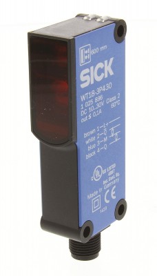 Фотоэлектрические датчики WT18-3P430 Sick Diffuse Photoelectric Sensor 50 → 600 mm Detection Range PNP IP67 Block Style WT18-3P430