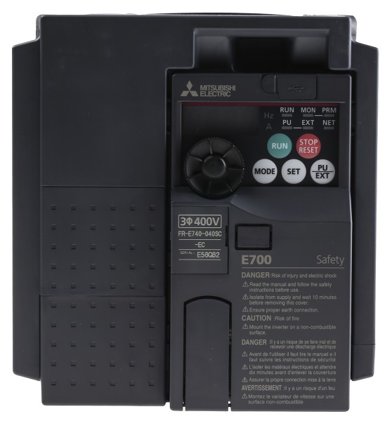 Инверторные приводы FR-E740-040SC-EC Mitsubishi FR-E740 Inverter Drive 1.5 kW, 3-Phase In, 400 V ac, 4 A, 0.2 → 400Hz Out
