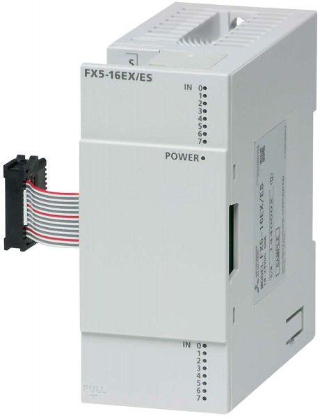 ПЛК: Модули ввода/вывода FX5-16EX/ES Mitsubishi FX5 PLC I/O Module 16 Inputs, , 40 x 90 x 83 mm