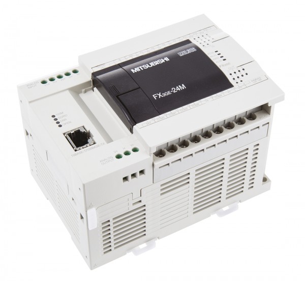 ПЛК: Центральные процессоры FX3GE-24MR-ES Mitsubishi FX3GE PLC CPU, ModBus Networking, 32000 Steps Program Capacity, 14 Inputs, 10 Outputs, 100 → 240 V ac