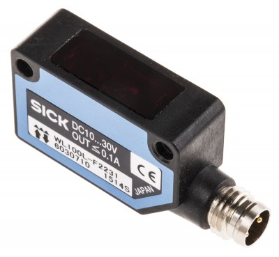 Фотоэлектрические датчики WL100L-F2231 Sick Retro-reflective Photoelectric Sensor 0.08 → 12 m Detection Range PNP IP65 Block Style WL100L-F2231