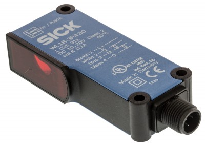 Фотоэлектрические датчики WL18-3P430 Sick Retro-reflective Photoelectric Sensor 7 m Detection Range PNP IP65, IP67 Block Style WL18-3P430