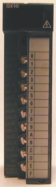 ПЛК: Модули ввода/вывода QX10 Mitsubishi MELSEC Q PLC I/O Module 16 Inputs, 100 → 120 V ac, 98 x 27.4 x 90 mm