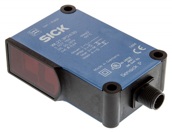 Фотоэлектрические датчики WL27-3P2430 Sick Retro-reflective Photoelectric Sensor 0.1 → 15 m Detection Range PNP IP69K Block Style WL27-3P2430