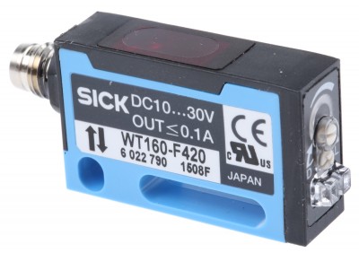Фотоэлектрические датчики WT160-F420 Sick Diffuse Photoelectric Sensor 4 → 60 mm Detection Range PNP IP69K Block Style WT160-F420