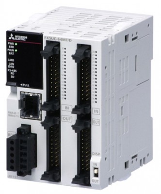 ПЛК: Центральные процессоры FX5UC-64MT/DSS Mitsubishi MELSEC iQ-F PLC CPU Computer Interface, 128 kB Program Capacity, 32 Inputs, 32 Outputs, 5 V dc, 24 V dc