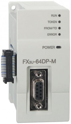 ПЛК: Модули ввода/вывода FX3U-64DP-M Mitsubishi FX3U Series PLC I/O Module 24 V dc, 90 x 43 x 87 mm