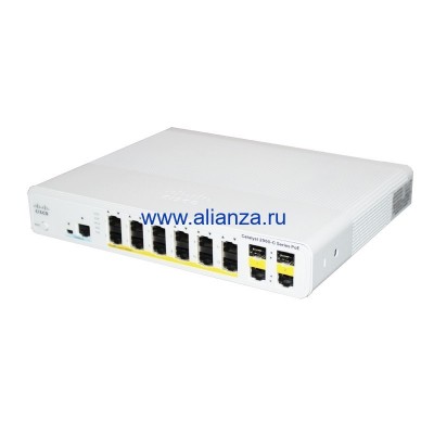 Коммутатор Cisco WS-C2960C-12PC-L - Switch 12 FE PoE, 2 x Dual Uplink, Lan Base