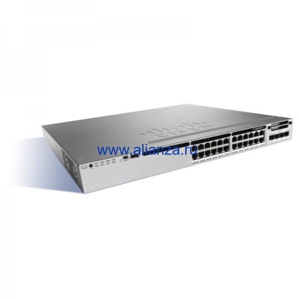 Коммутатор Cisco WS-C3850-24UW-S Catalyst 3850 24 Port UPOE with 5 AP licenses IP Base