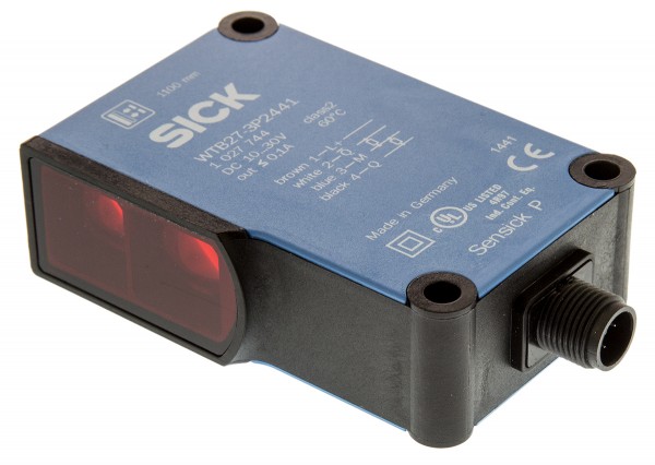 Фотоэлектрические датчики WTB27-3P2441 Sick Diffuse Photoelectric Sensor 30 → 1100 mm Detection Range PNP IP69K Block Style WTB27-3P2441