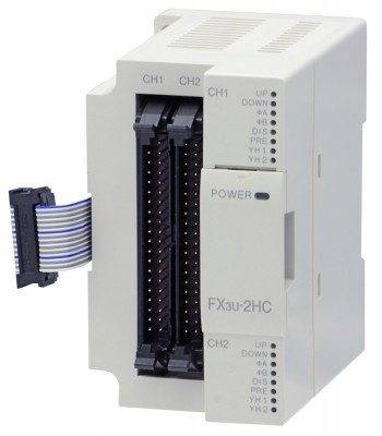 ПЛК: Модули расширения FX3U-2HC Mitsubishi Counter High Speed Counter 4 Input, 4 Output 24 V dc 55 x 90 x 87 mm