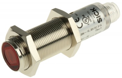 Фотоэлектрические датчики VTE180-2P42442 Sick Background Suppression Photoelectric Sensor 1 → 450 mm Detection Range PNP IP67 Barrel Style VTE180-2P42442