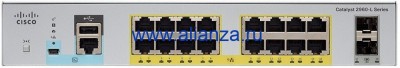 Коммутатор Cisco WS-C2960L-16PS-LL Catalyst 2960L 16 port GigE with PoE, 2 x 1G SFP, LAN Lite