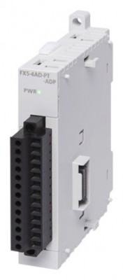 ПЛК: Модули расширения FX5-4AD-PT-ADP Mitsubishi Analogue Module Analogue Input/Output 4 Input, 4 Output 24 V dc 17.6 x 106 x 89.1 mm