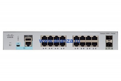 Коммутатор Cisco WS-C2960L-16TS-LL Catalyst 2960L 16 port GigE, 2 x 1G SFP, LAN Lite
