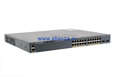 Коммутатор Cisco WS-C2960X-24PSQ-L Catalyst 24 GigE PoE 110W, 2xSFP + 2x1GBT, LAN Base