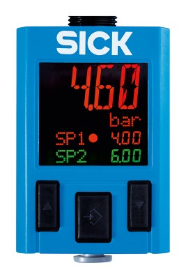 Реле давления и вакуумные выключатели PAC50-DCD Sick IO-Link Pressure Switch, 4 mm Pneumatic Hose, G 1/4 Female, M12 4-Pin 0bar to 10 bar