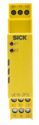 Защитные Реле UE10-2FG2DO Sick UE10 24 V dc Safety Relay Single or Dual Channel with 3 Safety Contacts