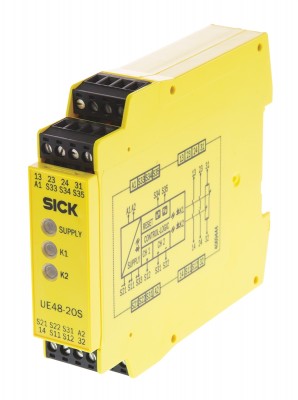 Защитные Реле UE48-2OS3D2 Sick UE48 Configurable 24 V ac/dc Safety Relay Single or Dual Channel with 2 Safety Contacts and 1 Auxilary Contact