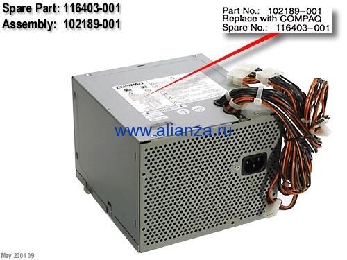 116403-001 Блок питания HP Power Supply 425 Вт
