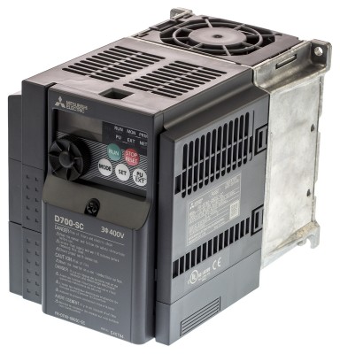 Инверторные приводы FR-D740-080SC-EC Mitsubishi FR-D740 Inverter Drive 3.7 kW No, 3-Phase In, 400 V ac, 8 A, 0.2 → 400Hz Out, ModBus, IP20