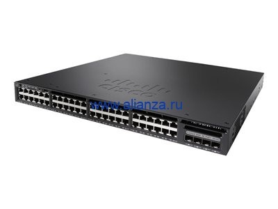 Коммутатор Cisco WS-C3650-48FS-L Catalyst 3650 48 Port Full PoE 4x1G Uplink LAN Base