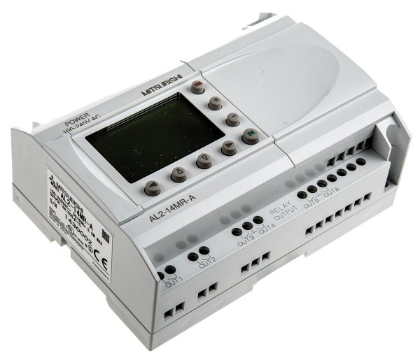 Логические модули AL2-14MR-A Mitsubishi Alpha 2 Logic Module, 100 → 240 V ac, 8 x Input, 6 x Output With Display