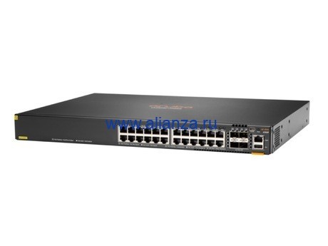 HPE JL666A - Коммутатор Aruba 6300F 24-port 1GbE Class 4 PoE and 4-port SFP56 Switch
