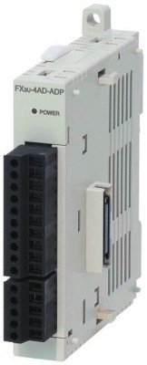 ПЛК: Модули ввода/вывода FX3U-4AD Mitsubishi MELSEC FX PLC I/O Module 4 Inputs, 5 V dc, 24 V dc, 90 x 55 x 87 mm