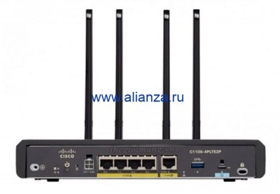 Маршрутизатор Cisco C1109-4PLTE2PWR ISR 1109 M2M GE Ethernet, LTE Adv, 2 Pluggables and 802.11ac