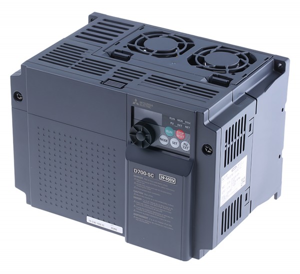 Инверторные приводы FR-D740-160SC-EC Mitsubishi FR-D740 Inverter Drive 7.5 kW No, 3-Phase In, 400 V ac, 16 A, 0.2 → 400Hz Out, ModBus, IP20