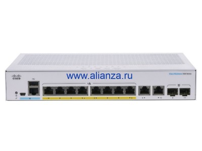 Коммутатор Cisco SB CBS350-8FP-2G-EU Managed 8-port GE, Full PoE, 2x1G Combo