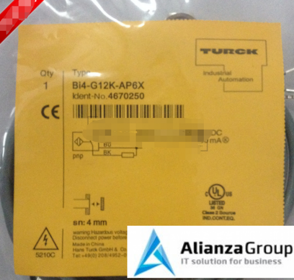 Индуктивный датчик Turck Bi4-G12K-AP6X